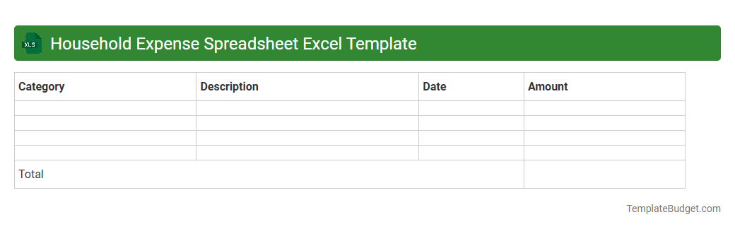 Household Expense Spreadsheet Excel Template