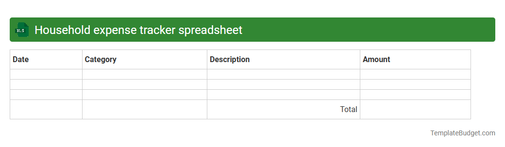 Household expense tracker spreadsheet