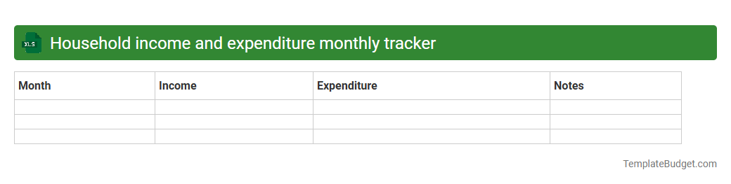 Household income and expenditure monthly tracker