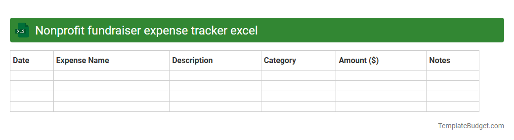 Nonprofit fundraiser expense tracker excel