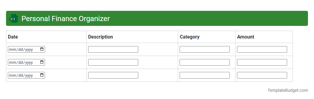 Personal Finance Organizer