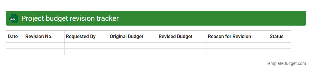 Project budget revision tracker
