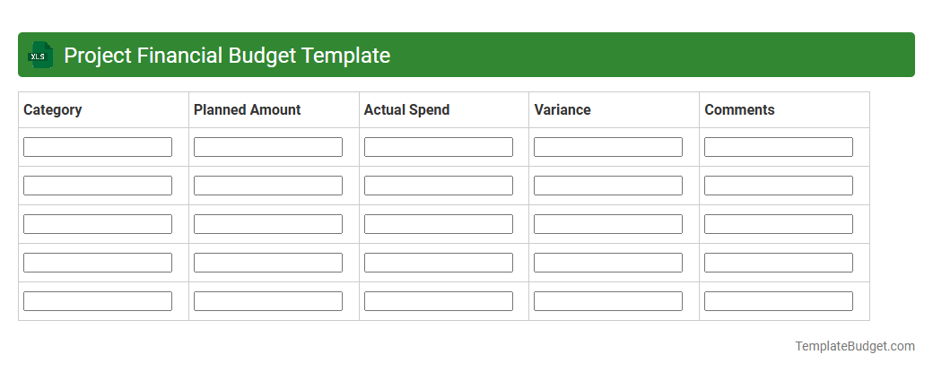 Project Financial Budget Template
