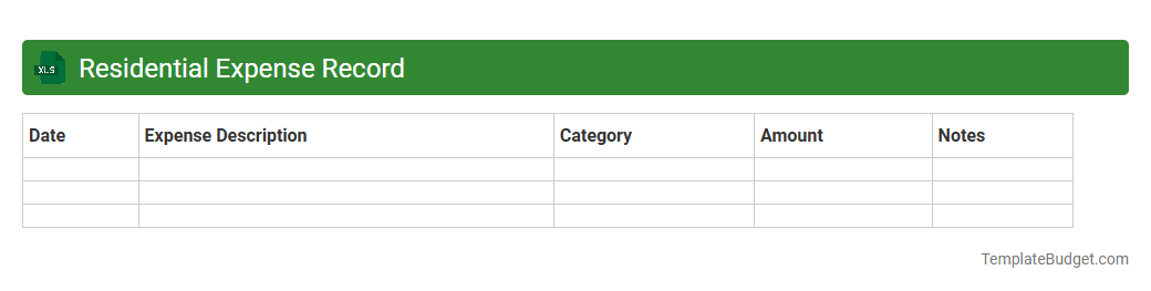 Residential Expense Record