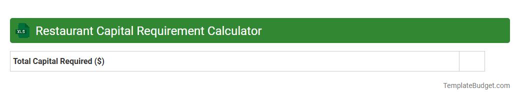Restaurant Capital Requirement Calculator