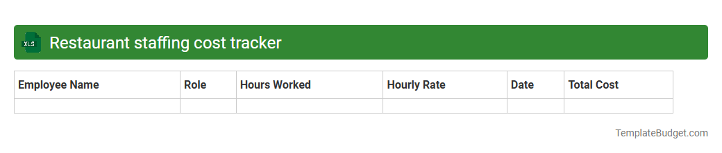 Restaurant staffing cost tracker