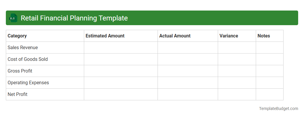 Retail Financial Planning Template