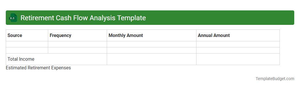 Retirement Cash Flow Analysis Template