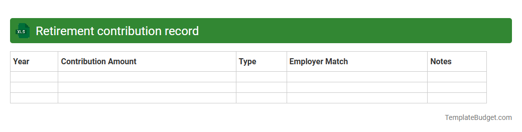 Retirement contribution record