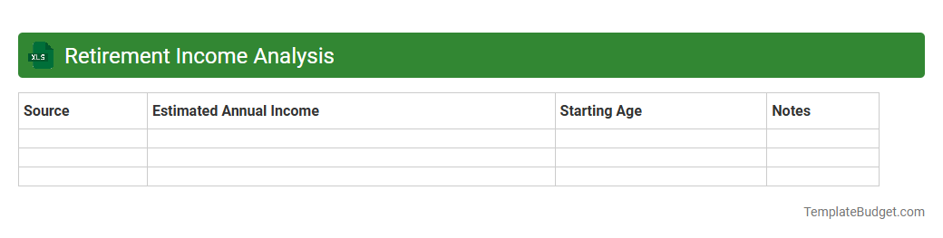 Retirement Income Analysis