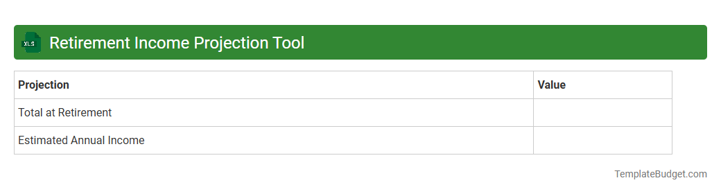 Retirement Income Projection Tool