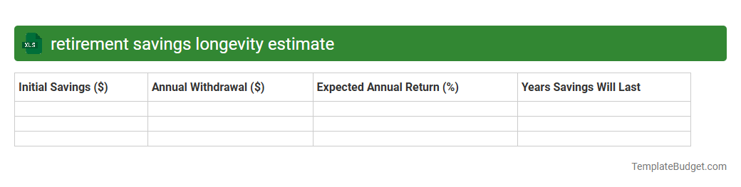 retirement savings longevity estimate