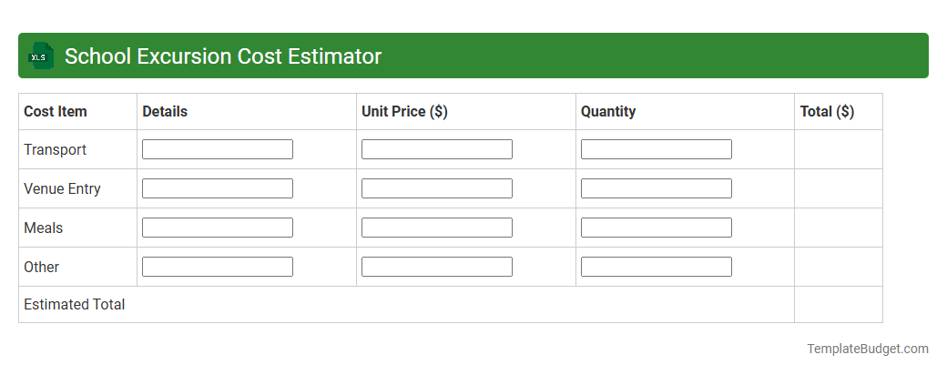 School Excursion Cost Estimator