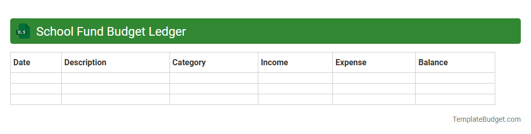 School Fund Budget Ledger