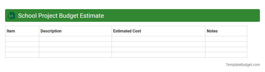 School Project Budget Estimate