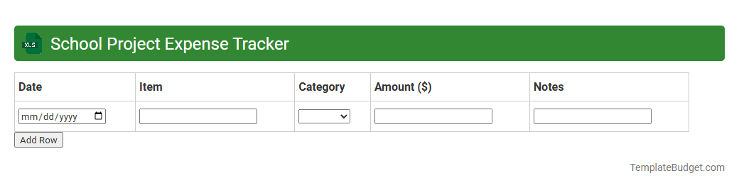 School Project Expense Tracker