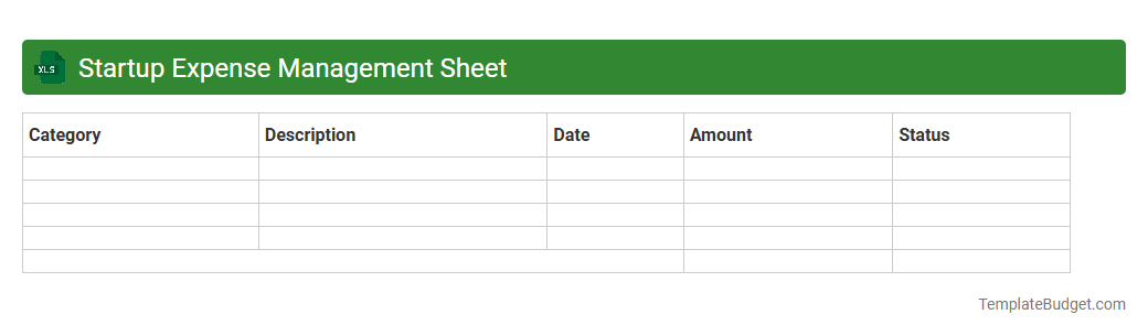 Startup Expense Management Sheet