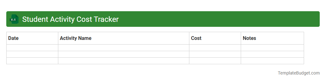 Student Activity Cost Tracker