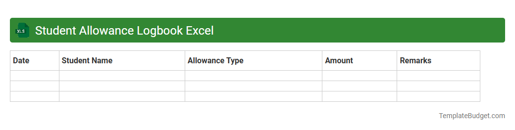Student Allowance Logbook Excel
