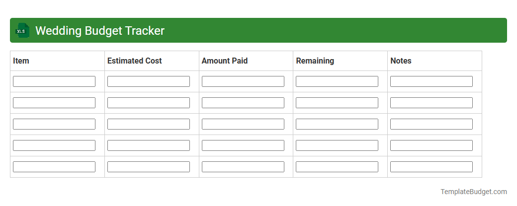 Wedding Budget Tracker