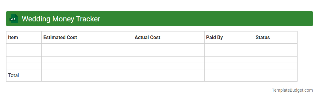 Wedding Money Tracker
