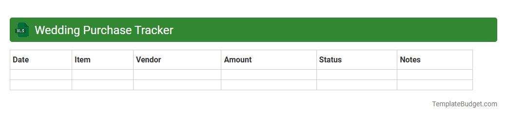 Wedding Purchase Tracker