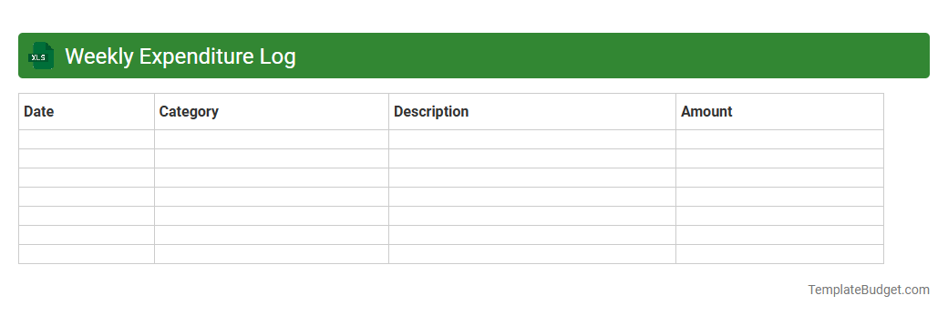 Weekly Expenditure Log