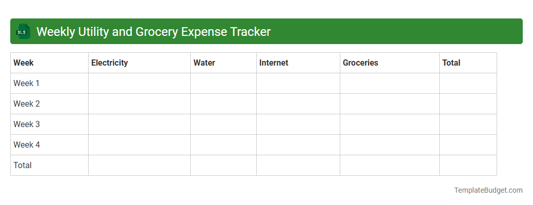 Weekly Utility and Grocery Expense Tracker