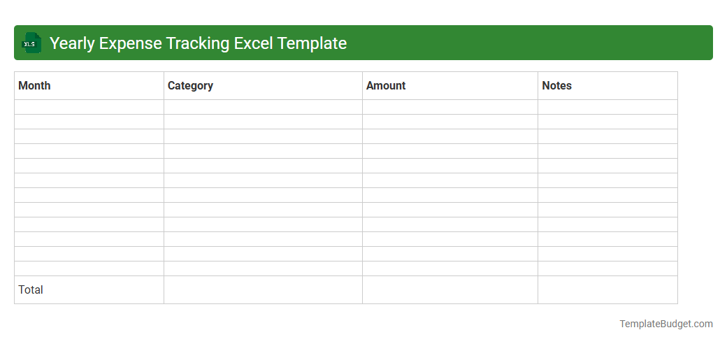 Yearly Expense Tracking Excel Template