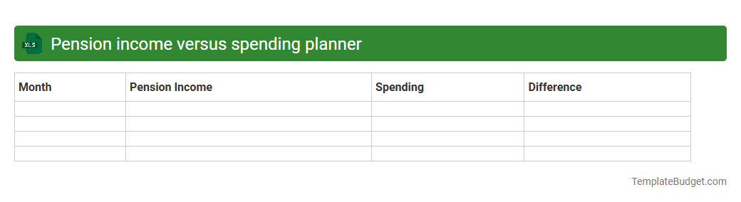 Pension income versus spending planner