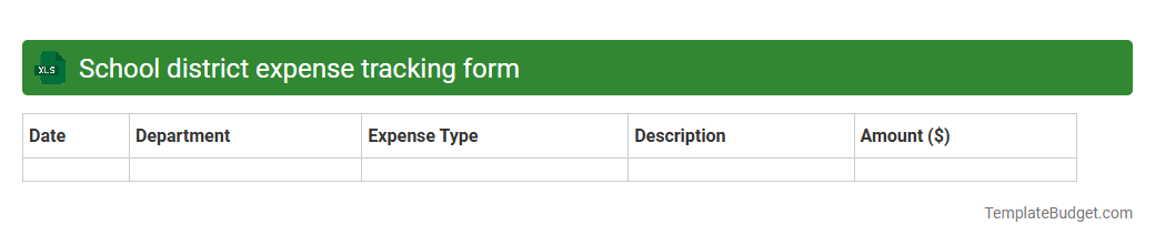 School district expense tracking form
