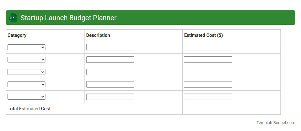 Startup Launch Budget Planner