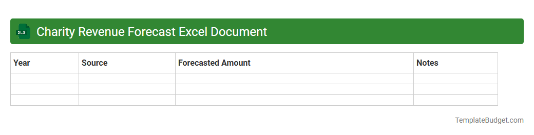 Charity Revenue Forecast Excel Document