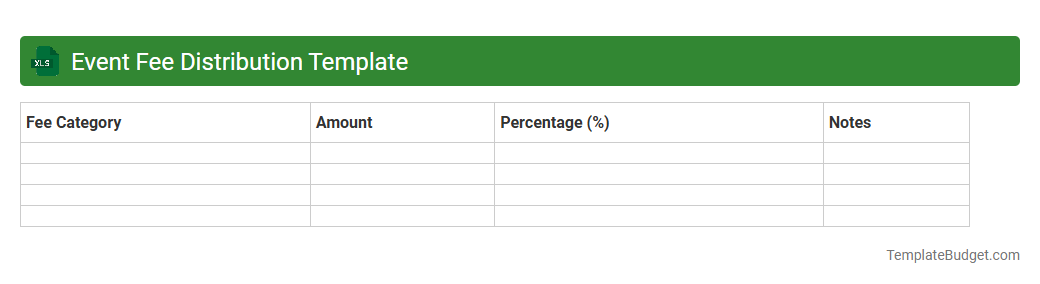 Event Fee Distribution Template