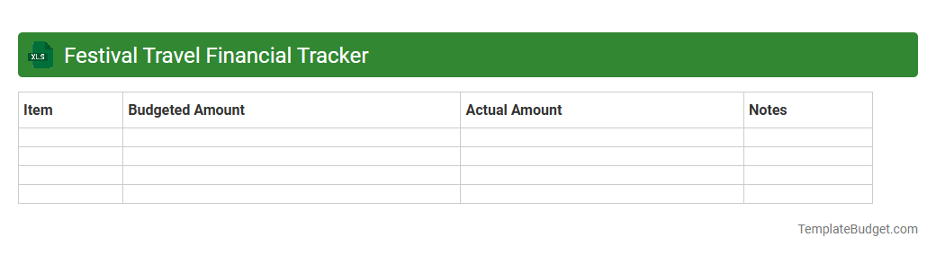 Festival Travel Financial Tracker