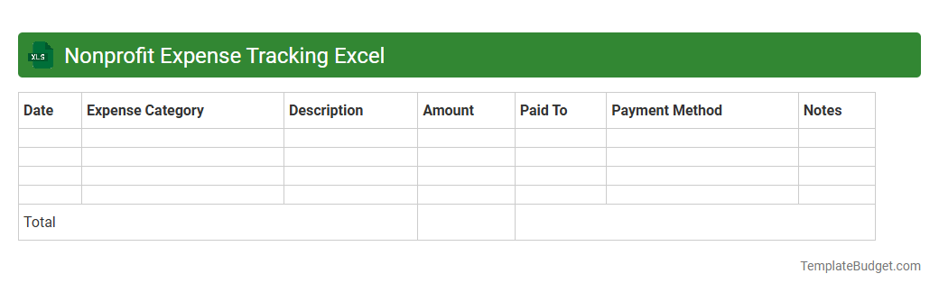 Nonprofit Expense Tracking Excel