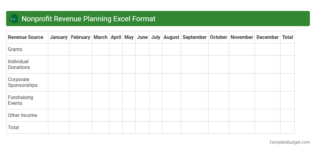 Nonprofit Revenue Planning Excel Format