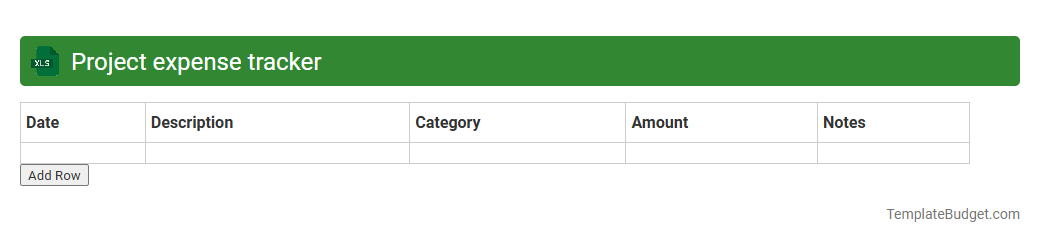 Project expense tracker