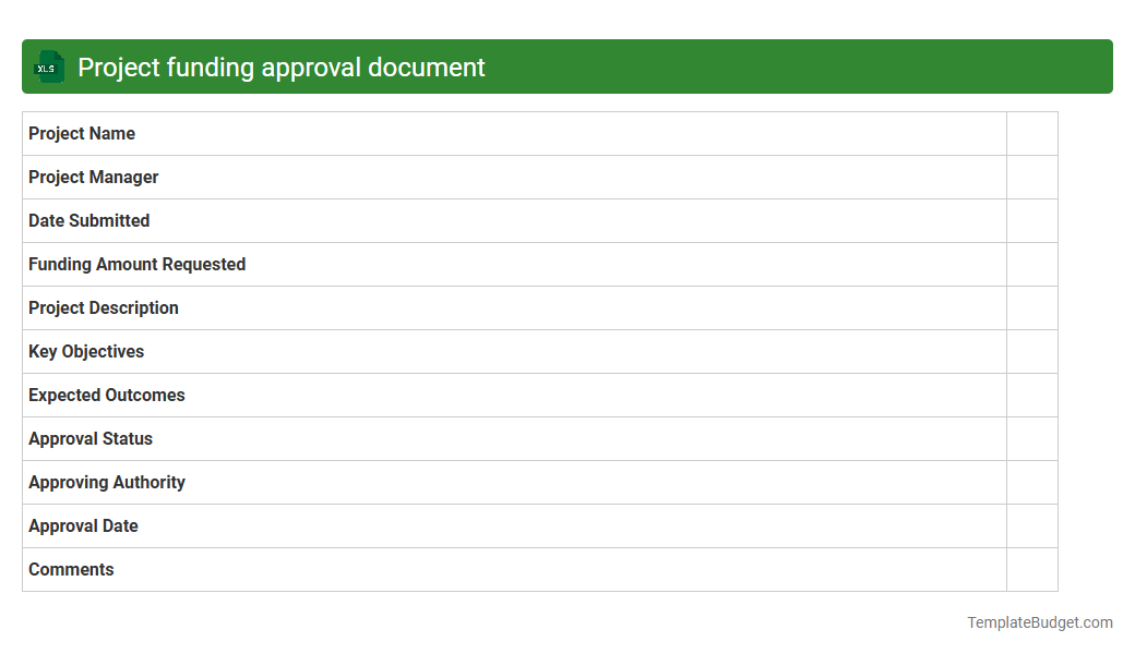 Project funding approval document