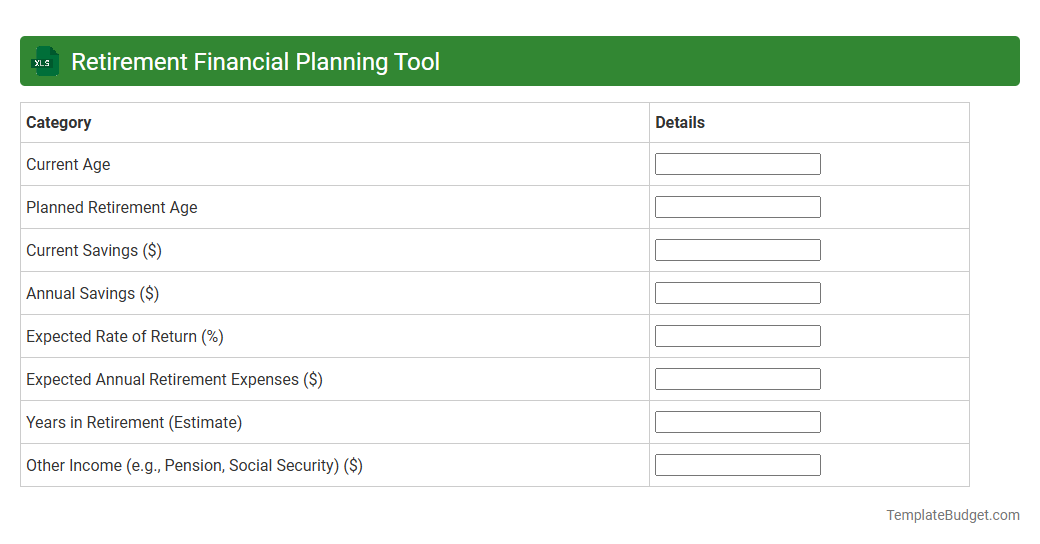 Retirement Financial Planning Tool
