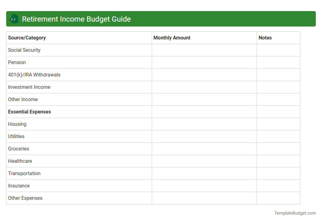 Retirement Income Budget Guide