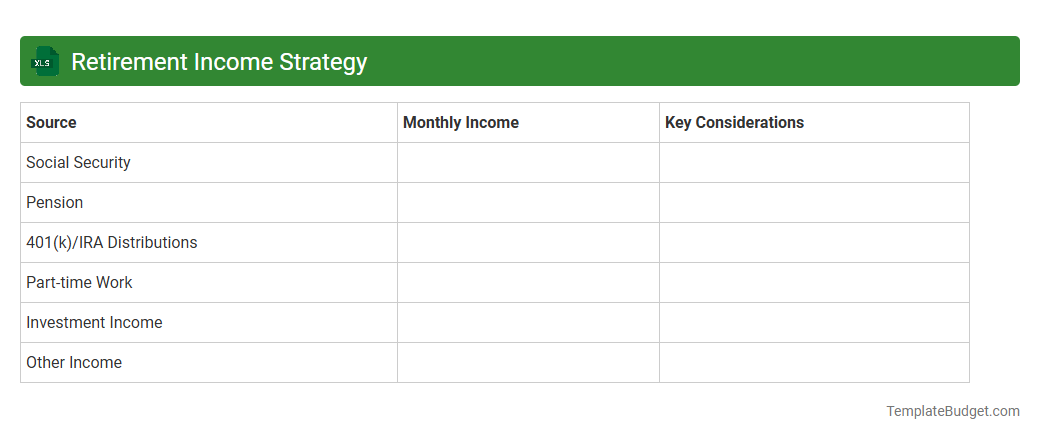 Retirement Income Strategy
