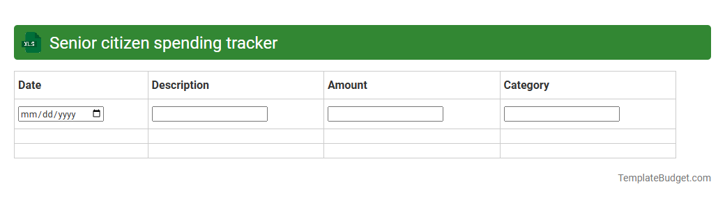Senior citizen spending tracker