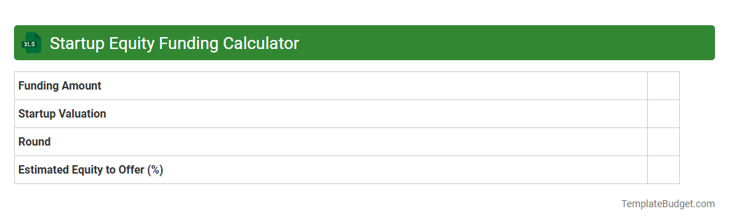 Startup Equity Funding Calculator