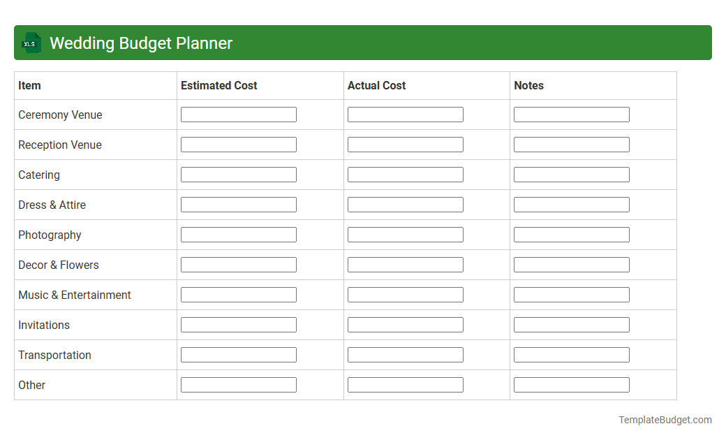 Wedding Budget Planner