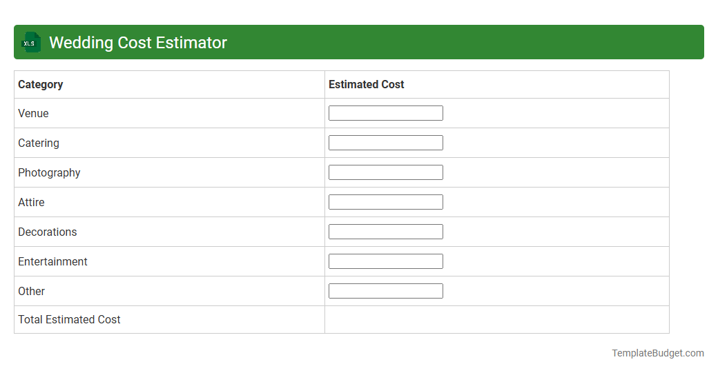 Wedding Cost Estimator