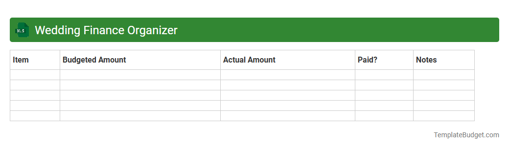 Wedding Finance Organizer