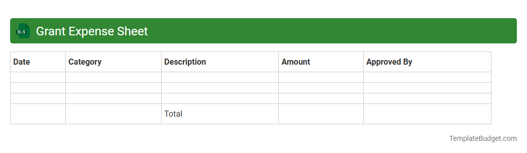 Grant Expense Sheet