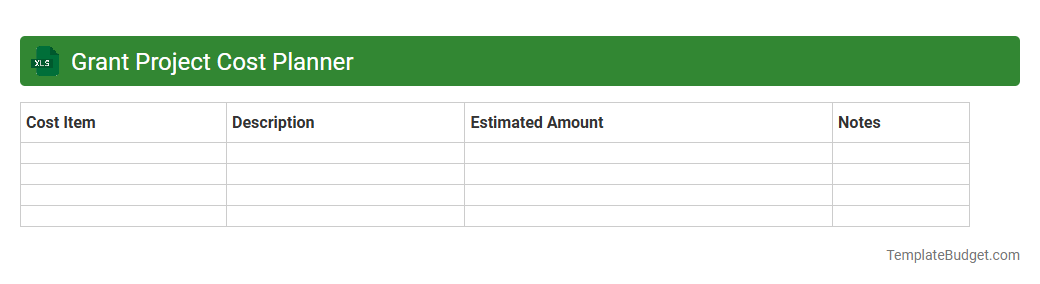 Grant Project Cost Planner