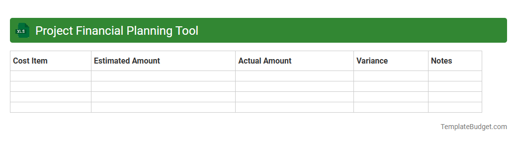 Project Financial Planning Tool